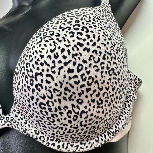 Victoria's Secret 34C Body By Victoria Pink & Black Cheetah Print Push Up Bra - Picture 4 of 8